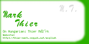 mark thier business card